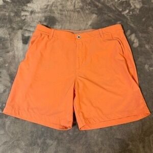 Puma Golf Shorts Mens Size 36 Orange Performance Flat Front 627818-11